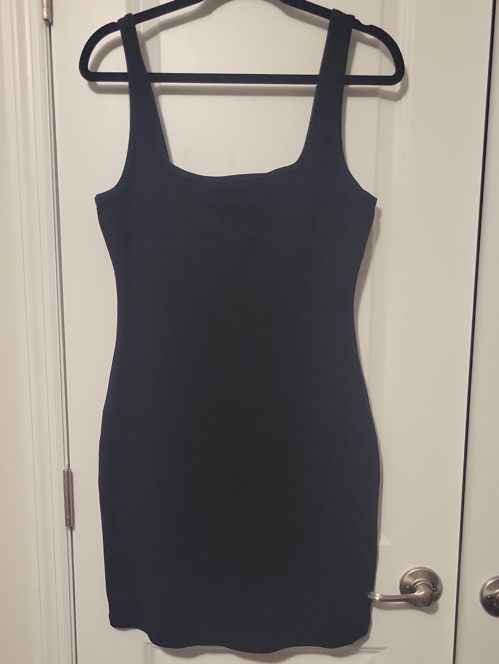 Hollister Black Square-Neck Midi Bodycon Dress